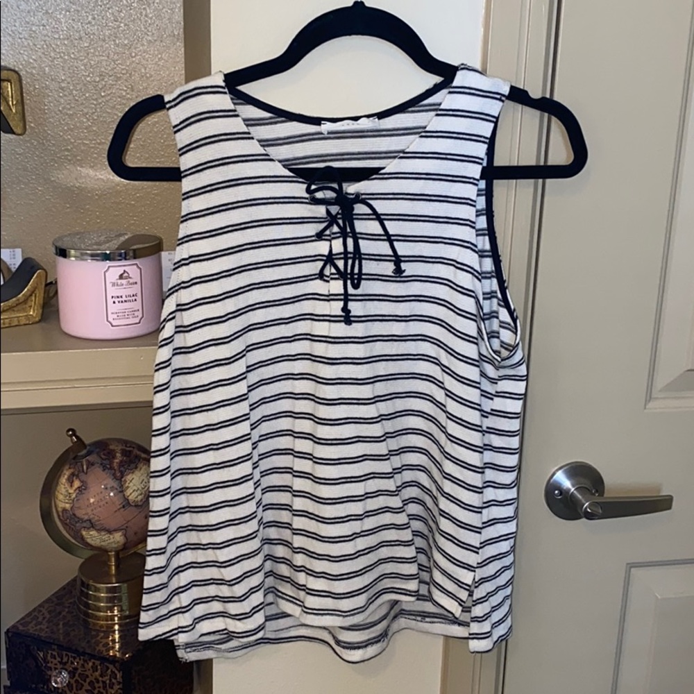 Striped knit tank